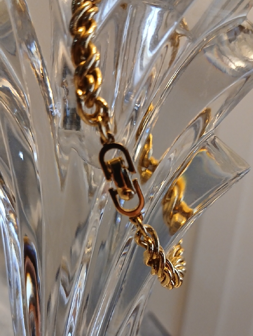 Christian Dior Gold Plated Spiral Chain Bracelet 7.25 C O A - Picture 9 of 12